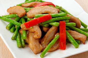 生炒豆角