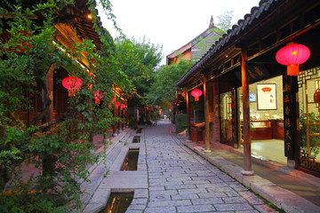 棗莊 臺兒莊古城 夜景 街道