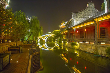 棗莊 臺(tái)兒莊古城 夜景