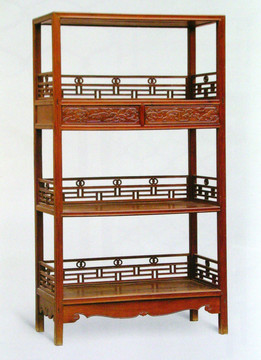 黃花梨架格