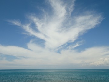 青海湖上空的云
