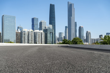城市道路瀝青路面和廣州地標(biāo)建筑