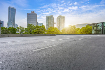 杭州錢江新城和公路路面