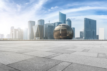 城市廣場(chǎng)地磚和杭州錢江新城