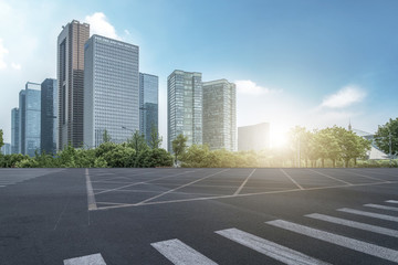 城市道路和杭州錢江新城