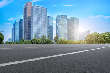 城市道路和杭州錢江新城
