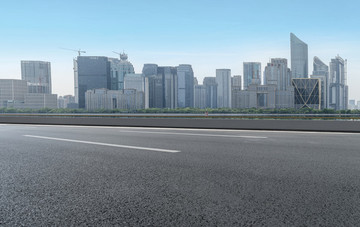 城市道路和杭州錢江新城