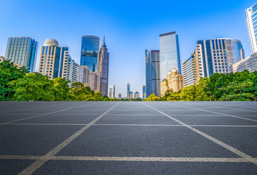 廣州城市道路和摩天大樓