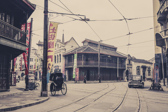 老上海場景民國建筑