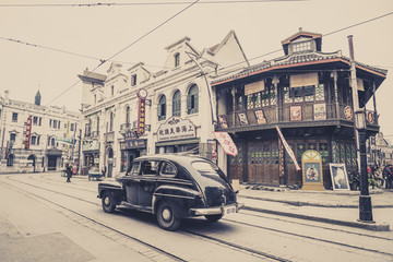 老上海民國建筑街景
