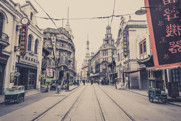 民國建筑老上海街景