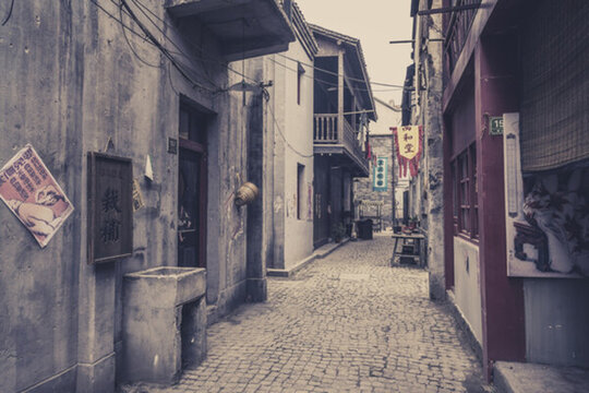 民國(guó)建筑老上海街景