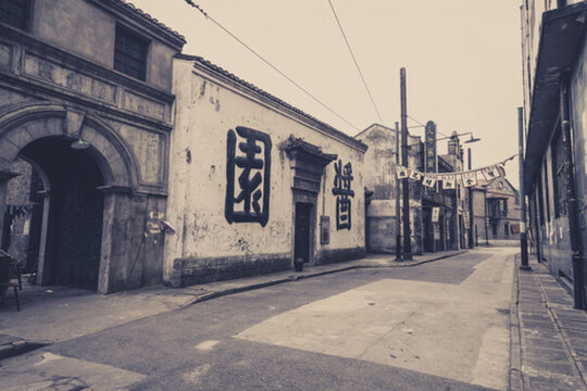 民國(guó)建筑老上海街景