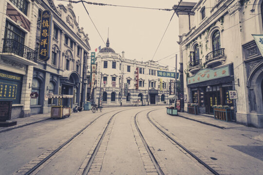 民國建筑老上海街景