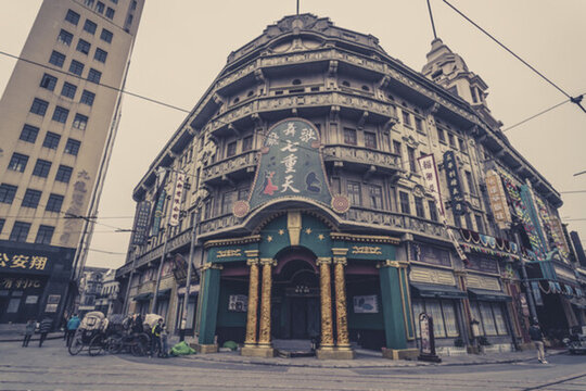 老上海建筑街景民國(guó)復(fù)古場(chǎng)景