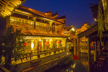 棗莊市臺(tái)兒莊古城夜景