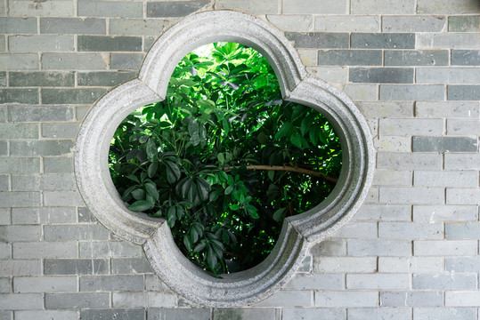 中式圍墻花窗鏤空窗