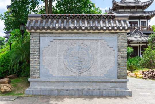 中式園林庭院影壁照壁墻
