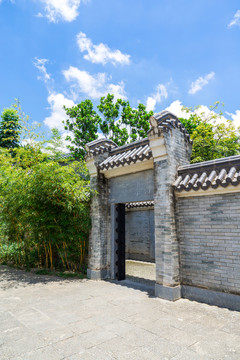中式別墅庭院四合院大門