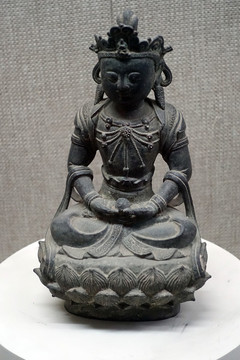 明代銅觀音菩薩坐像