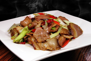 大蒜葉炒臘肉