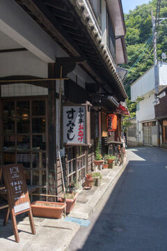 日本黑川溫泉街景