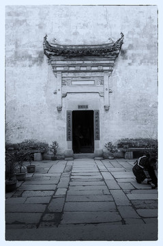 徽州古鎮(zhèn)黑白照片