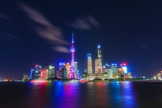 上海陸家嘴全景夜景