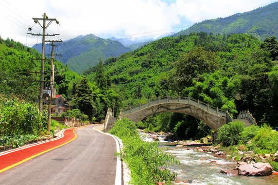 滎經煙溪溝水墨鳳凰拱橋