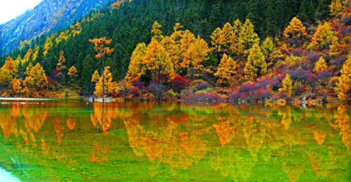 高山湖水