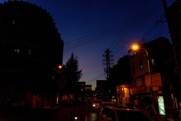 城市街道夜景