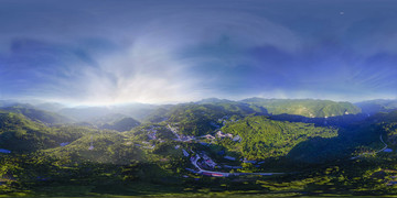 高山村落全景
