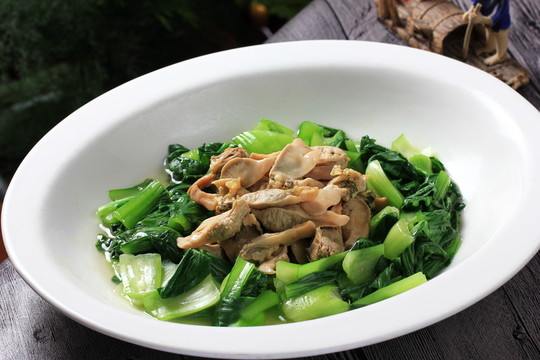 蚌肉青菜