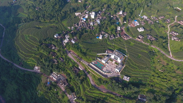 航拍鄉(xiāng)村全景