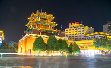 寧夏中衛(wèi)鼓樓夜景