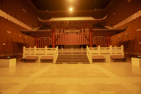 濰坊世界風箏博物館內(nèi)部仿古建筑