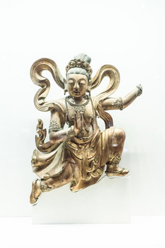 明清木雕天人像