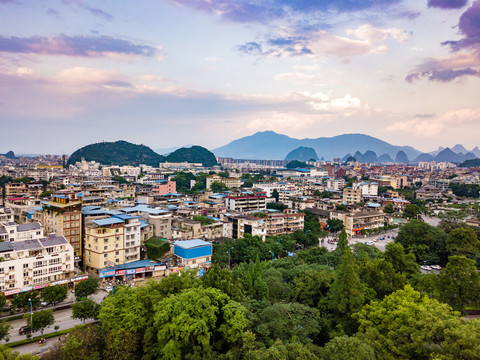 桂林市區(qū)航拍
