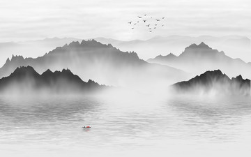 水墨山水畫