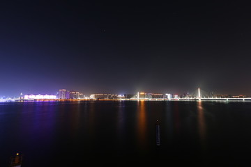 杭州復(fù)興大橋夜景