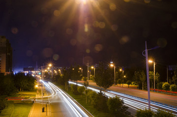 夜拍車流