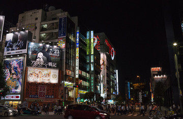 日本街景日本新宿夜景