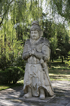 明十三陵神路武官雕像