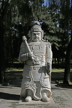 明十三陵神路武官雕像