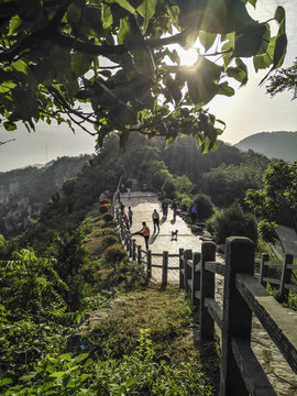 幕府山觀江平臺晨練