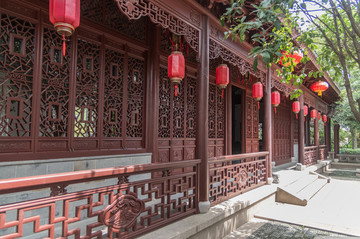 古建筑紅燈籠