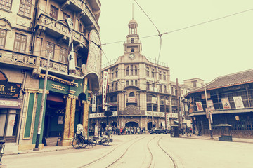 老上海民國建筑街景