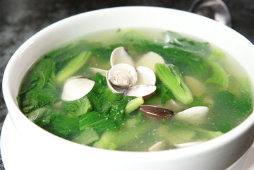 車螺芥菜湯