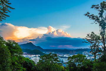 鼓山夕陽風(fēng)景