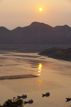 海島晚霞